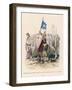 French Chevalier Banneret (Horseman Carrying a Banner) Prays Before Leaving for the Second Crusade-Philippoteaux-Framed Photographic Print