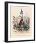 French Chevalier Banneret (Horseman Carrying a Banner) Prays Before Leaving for the Second Crusade-Philippoteaux-Framed Photographic Print