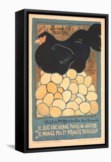 French Chicken with Many Eggs-null-Framed Stretched Canvas
