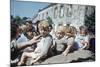French Children in the Town of Avranches Sitting on Us Military Jeep, Normandy, France, 1944-Frank Scherschel-Mounted Photographic Print