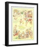 French Children Playing Chef-null-Framed Art Print