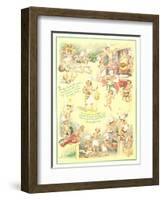 French Children Playing Chef-null-Framed Art Print