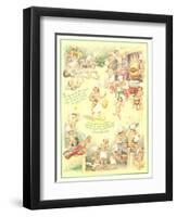 French Children Playing Chef-null-Framed Art Print