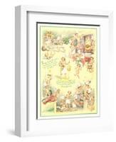 French Children Playing Chef-null-Framed Art Print