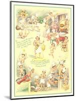 French Children Playing Chef-null-Mounted Art Print