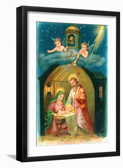French Christmas Card-null-Framed Premium Giclee Print