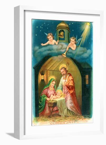 French Christmas Card-null-Framed Premium Giclee Print