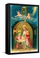 French Christmas Card-null-Framed Stretched Canvas