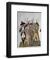 French Citizens Fighting for Freedom or Death in the French Revolution, Ca. 1789-1807-Jean-Baptiste Lesueur-Framed Art Print