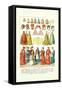 French Clergy Headwear and Vestments-null-Framed Stretched Canvas