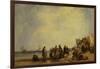 French Coast with Fishermen-Richard Parkes Bonington-Framed Giclee Print