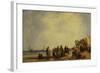 French Coast with Fishermen-Richard Parkes Bonington-Framed Giclee Print