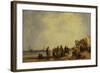 French Coast with Fishermen-Richard Parkes Bonington-Framed Giclee Print