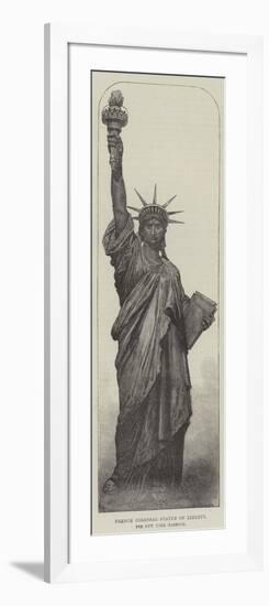 French Colossal Statue of Liberty, for New York Harbour-null-Framed Giclee Print