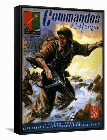 French Commandos Land-Raoul Auger-Framed Stretched Canvas