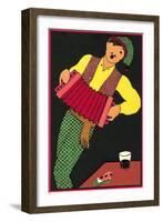 French Concertina Player-null-Framed Art Print