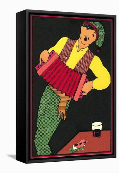 French Concertina Player-null-Framed Stretched Canvas