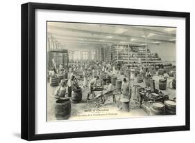 French Cooperage making Wine Barrels-null-Framed Art Print