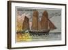 French Corsair Lugger Coureur, First Empire, Early 19th Century-null-Framed Giclee Print