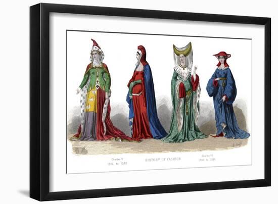 French Costume: Charles V, Charles VI-null-Framed Giclee Print