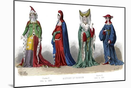 French Costume: Charles V, Charles VI-null-Mounted Giclee Print