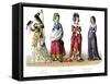 French Costume: Charles VI, Charles VII, Louis XI-null-Framed Stretched Canvas