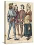 French Costumes 1460-80-null-Stretched Canvas