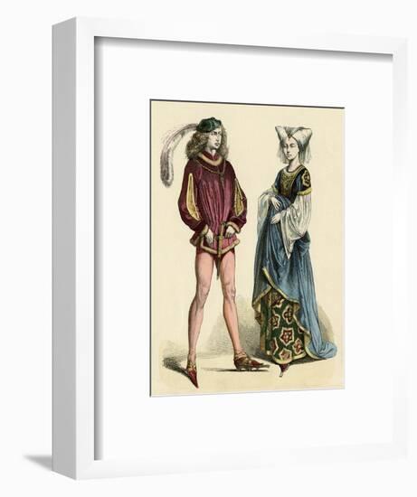 French Costumes 1475-null-Framed Art Print