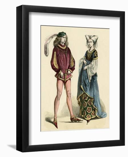 French Costumes 1475-null-Framed Art Print