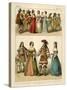 French Costumes 1600-1670-Albert Kretschmer-Stretched Canvas