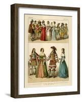 French Costumes 1600-1670-Albert Kretschmer-Framed Giclee Print