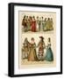 French Costumes 1600-1670-Albert Kretschmer-Framed Giclee Print