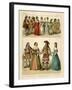 French Costumes 1600-1670-Albert Kretschmer-Framed Giclee Print