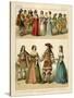 French Costumes 1600-1670-Albert Kretschmer-Stretched Canvas