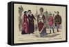 French Costumes of the 13th Century-null-Framed Stretched Canvas