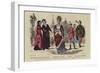 French Costumes of the 13th Century-null-Framed Giclee Print