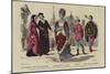 French Costumes of the 13th Century-null-Mounted Giclee Print