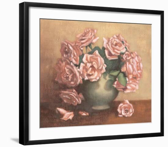 French Cottage Roses II-Linda Hanly-Framed Art Print