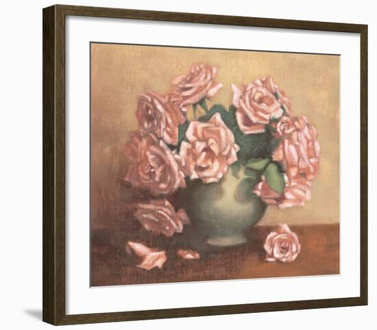 French Cottage Roses II-Linda Hanly-Framed Art Print