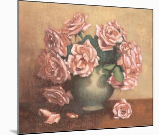 French Cottage Roses II-Linda Hanly-Mounted Art Print