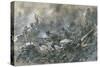 French Counter-Attack at Village of Vaux Near Verdun, 1916-Paul Thiriat-Stretched Canvas