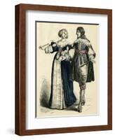 French Couple 1650-null-Framed Art Print