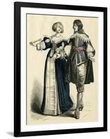 French Couple 1650-null-Framed Art Print