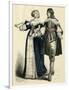 French Couple 1650-null-Framed Art Print