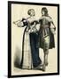 French Couple 1650-null-Framed Art Print