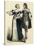 French Couple 1650-null-Stretched Canvas