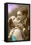 French Couple Kissing, C.1920-null-Framed Stretched Canvas