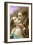 French Couple Kissing, C.1920-null-Framed Giclee Print