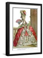 French Court Dress with Wide Panniers, 1778-Claude Louis Desrais-Framed Giclee Print