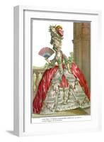 French Court Dress with Wide Panniers, 1778-Claude Louis Desrais-Framed Giclee Print